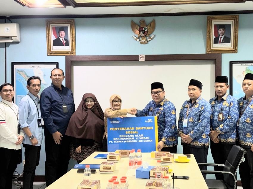BKN Kanreg VI Medan Sampaikan Terima Kasih atas Bantuan Tanggap Bencana dari PT. TASPEN (Persero)