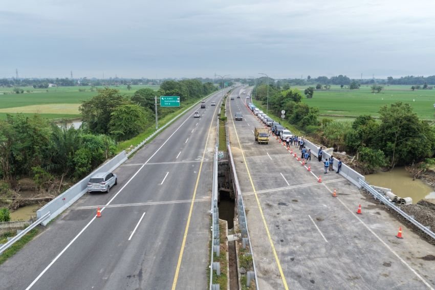 Hari ini, Ruas Tol MKTT Km 41+600 Kembali Beroperasi Normal Dua Arah, Lalin Menuju Medan Lancar