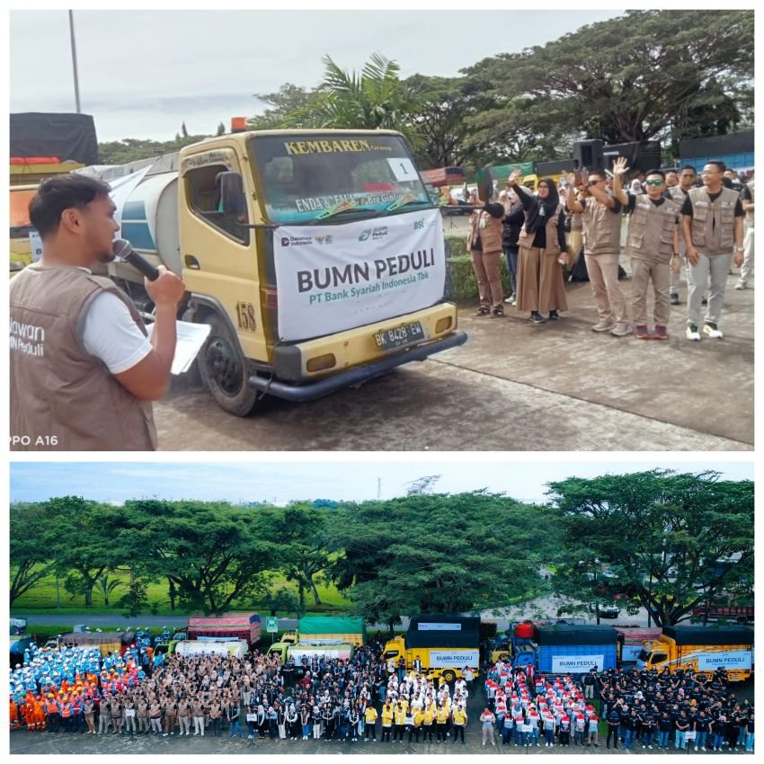 BSI Berangkatkan 100 Relawan ke Aceh, Total Bantuan Logistik Capai 125 Ton