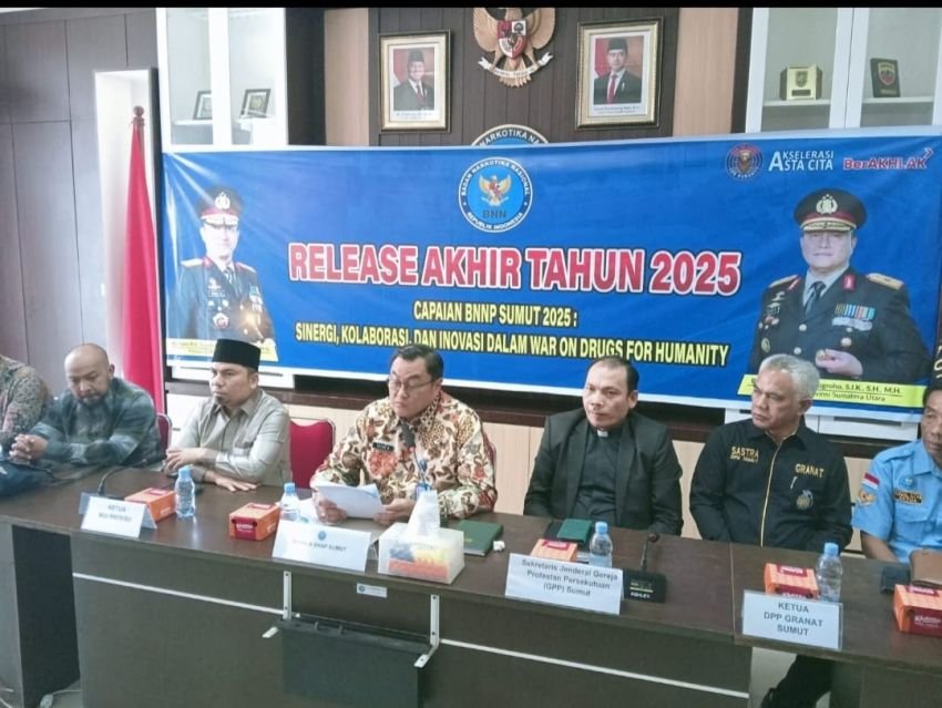 Sepanjang 2025, BNN Sumut Sita 84 Kg Sabu dan 760 Kg Ganja