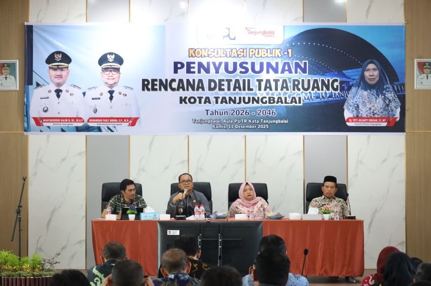 Konsultasi Publik Penyusunan RDTR Tanjungbalai 2026–2046 Dibuka Wakil Wali Kota