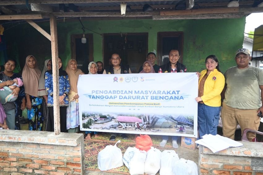 UNPAB di tunjuk sebagai Posko Tanggap Darurat Bencana, Dosen Laksanakan Pengabdian di Desa Paluh Baji