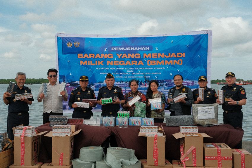 Perkuat Pengawasan Jelang Akhir Tahun, Bea Cukai Belawan Musnahkan Barang Ilegal Senilai Ratusan Juta