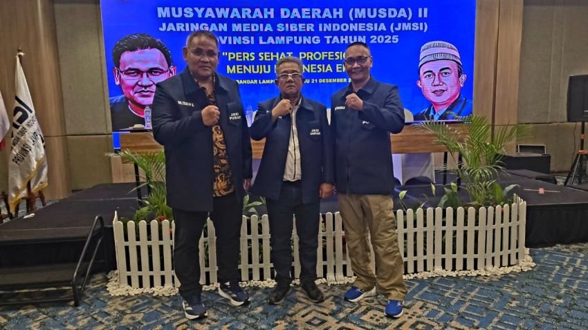 Ahmad Novriwan Kembali Pimpin JMSI Lampung Periode 2025&ndash;2030, Ini Pesan Ketua Umum Teguh