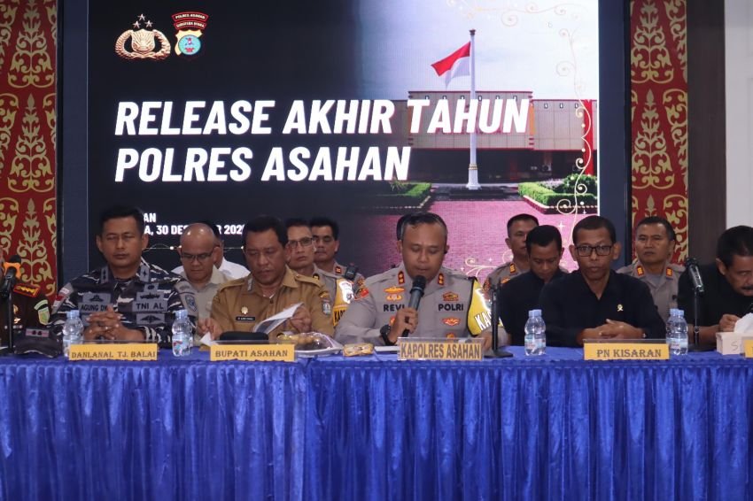 Polres Asahan Gelar Press Release Keberhasilan Akhir Tahun 2025