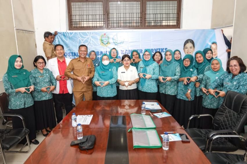 Sosialisasi Kanker Serviks yang diikuti para kader PKK. Kegiatan ini digelar di ruangan Asisten Administrasi Umum