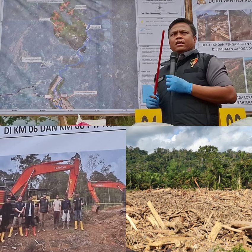 27 Sampel Gelondongan Kayu Banjir Bandang di Garoga Tapsel di Temukan Bareskrim Polri, Brigjen Pol M Irhamni : Status Naik Ke Penyidikan