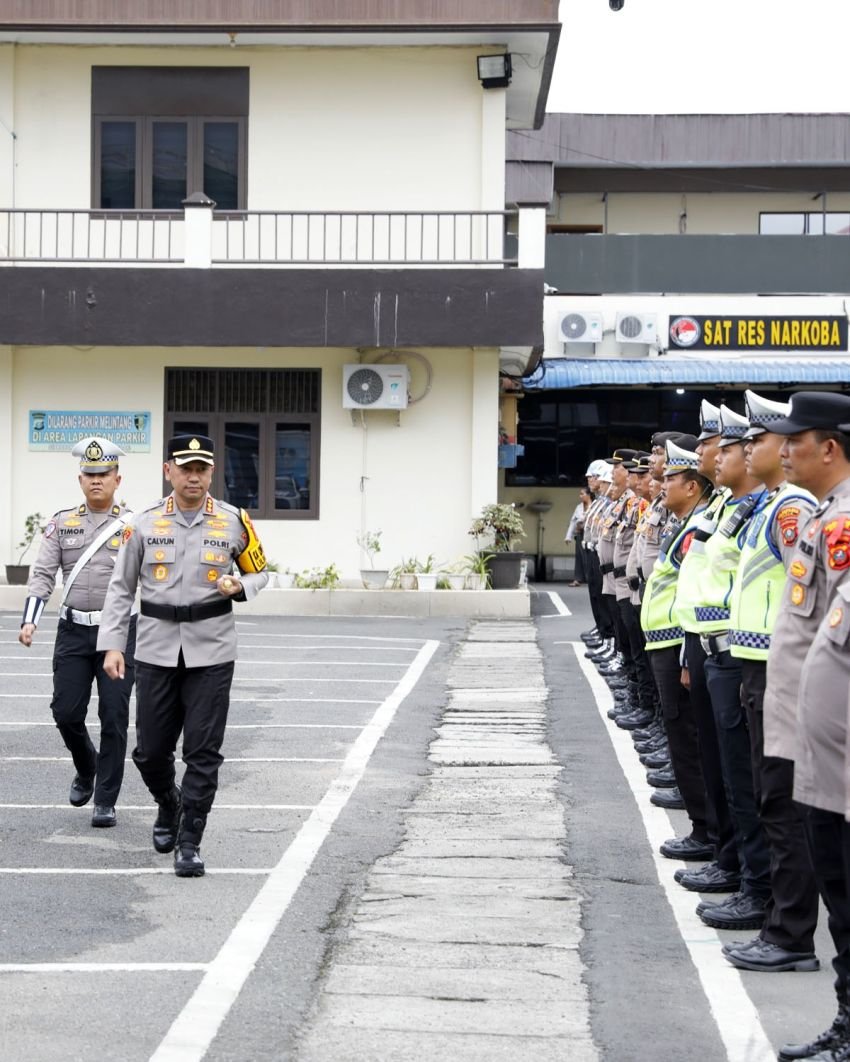 Kapolrestabes Medan Pimpin Apel Lilin Toba 2025, KBP Jean Calvijn: Siap Amankan Natal dan Tahun Baru
