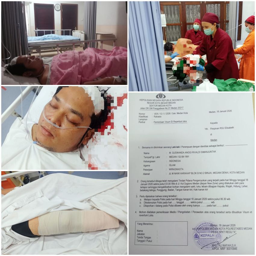 Sadis!!!, di Depan THM NZ, Sekelompok Orang Tidak Dikenal Bacok Seorang Pria Hingga Nyaris Meregang Nyawa