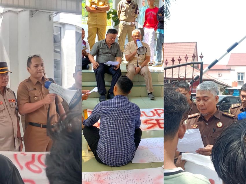 Gemppar Kembali Lakukan Demo di Kantor Bupati, Kejari dan DPRD Asahan Meminta Copot Sekda Asahan