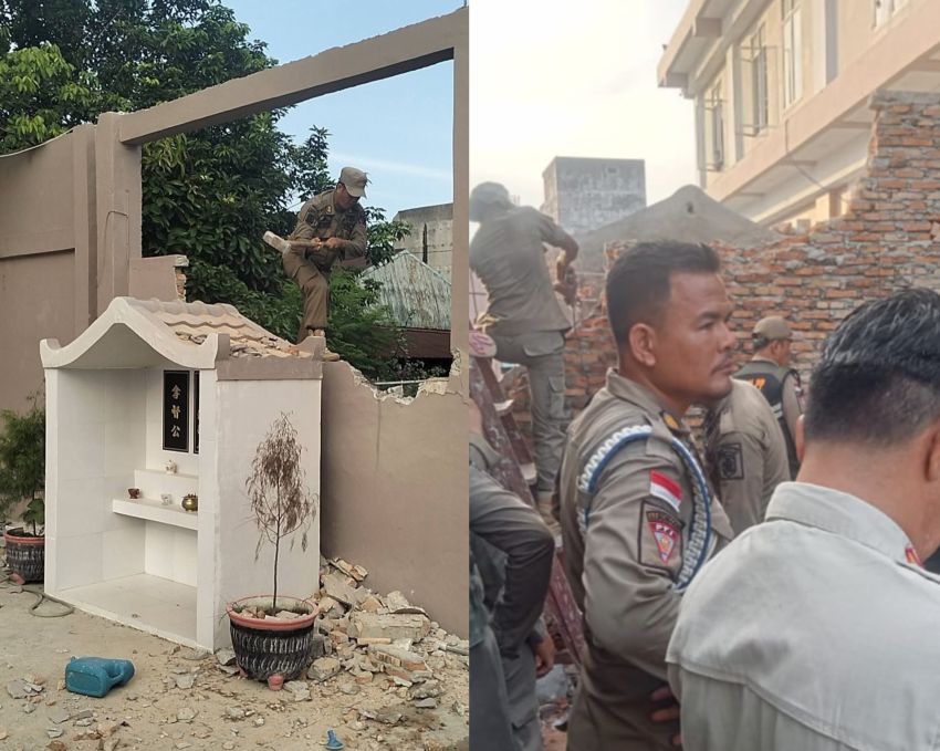 2 Tahun Perjuangan Warga, Akhirnya Satpol PP Bongkar Tembok Akses Gang Setia Aktip Kembali