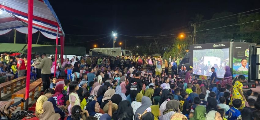 Dukung Trauma Healing Pascabencana, PLN Siapkan Kelistrikan Untuk Nobar Bersama Presiden RI Di Posko Pengungsi Batuhula Batang Toru