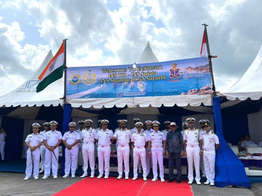 Diplomasi Maritim: Skuadron Latih Angkatan Laut India Perkuat Kemitraan Strategis di Belawan