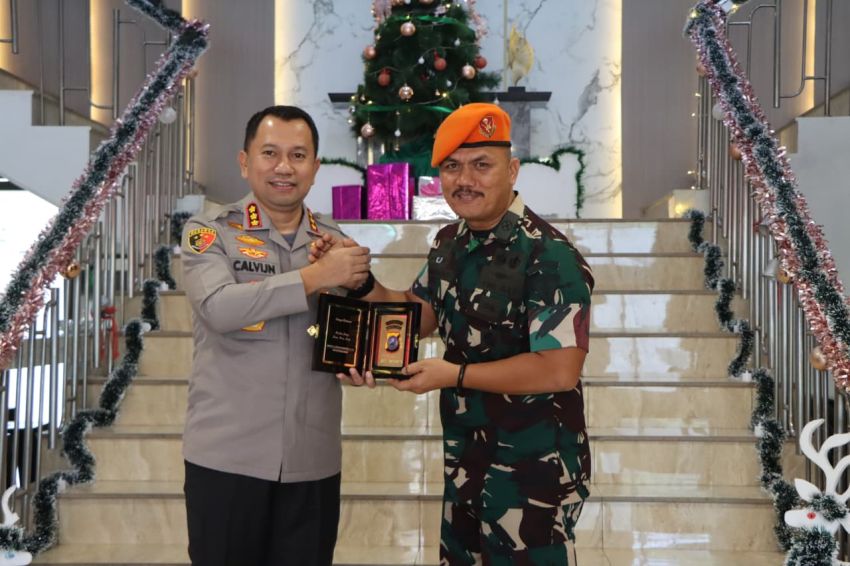 Kapolrestabes dan Danyonko 469 Kopasgat Bertemu, Fokus Pada Antisipasi Gangguan Keamanan