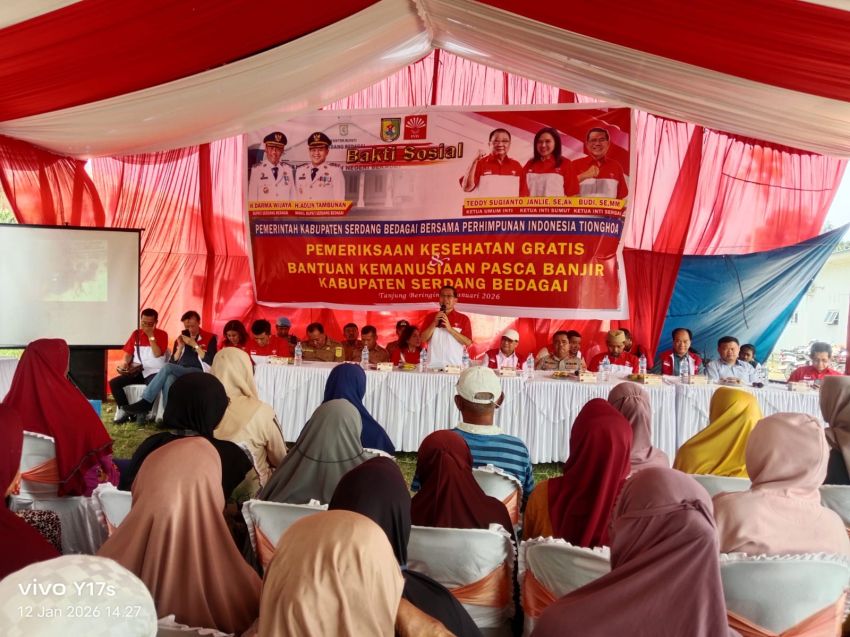 INTI Gelar Pemeriksaan Kesehatan Gratis dan Salurkan Bantuan Kemanusiaan Pasca Banjir di Sergai