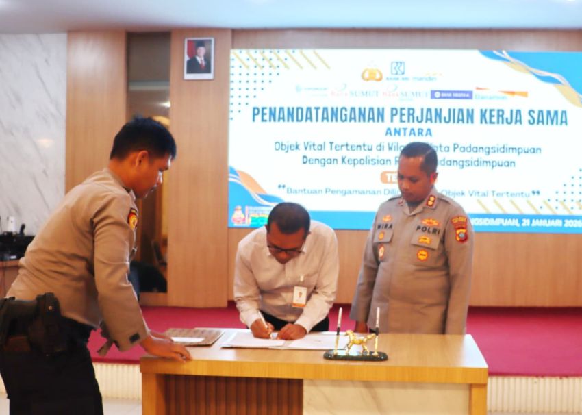 Jaga Objek Vital, Polres Padangsidimpuan Teken MoU Pengamanan dengan Perbankan