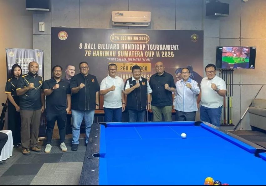 Turnamen Biliar Harimau Sumatera Cup II Dibuka dengan Semarak