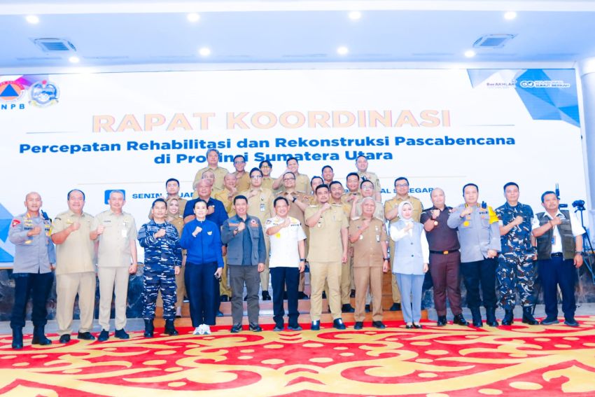 Wali Kota Medan Ikuti Rakor Percepatan Rehabilitasi dan Rekonstruksi Pascabencana, Kota Medan Telah Dinyatakan Kembali Normal