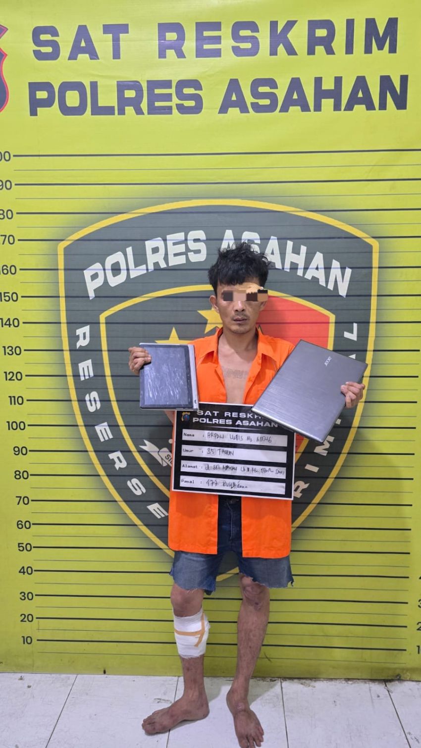 Sat Reskrim Polres Asahan Beri Tindakan Tegas Terukur Kepada Pelaku Pencurian Dengan Pemberatan