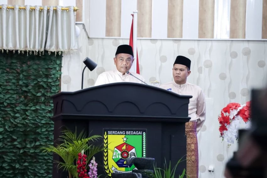 Puncak HUT ke-22 Sergai, Bupati-Wabup Paparkan Capaian dan Program &ldquo;Panca Darma&rdquo; di Rapat Paripurna DPRD