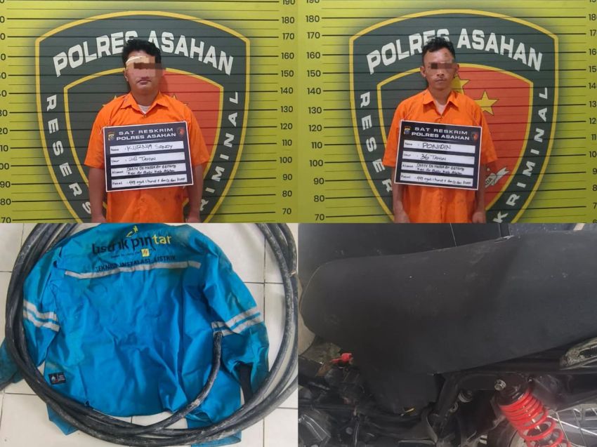 Polres Asahan Ungkap Pencurian Kabel Listrik PLN, Dua Pelaku Diamankan