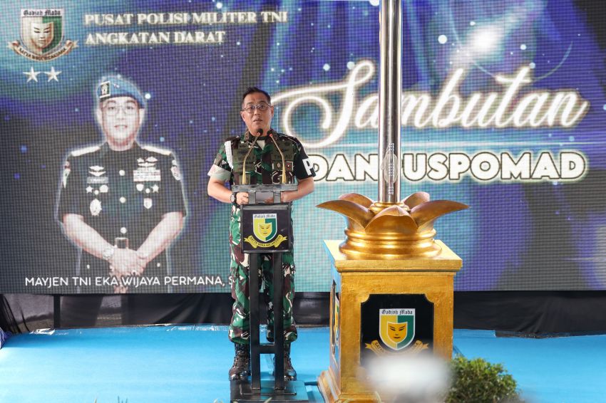 Kunker Danpuspomad  Mayjen TNI Eka Wijaya Permana SH dan jajarannya, di Markas Denpom I/1 Pematangsiantar