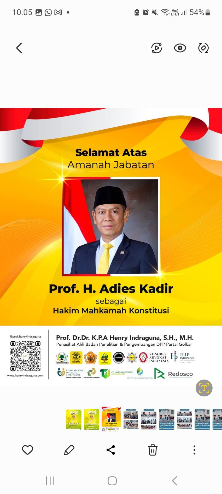 Adies Kadir Mundur dari Partai Sebelum Diangkat Jadi Hakim MK