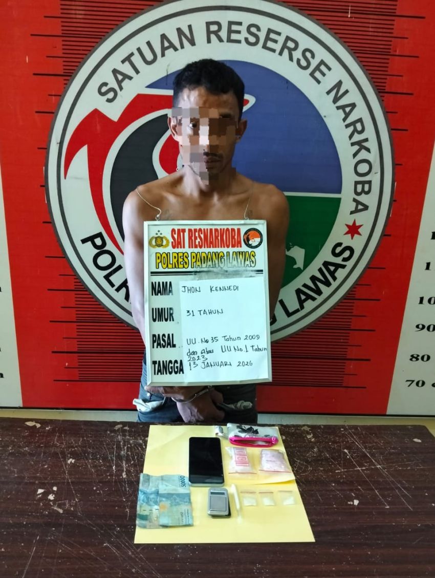 Tak Berkutik Saat Digerebek, Pria di Padang Lawas Diamankan Polres Padang Lawas