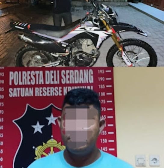Oknum Polisi Curi Motor Junior, Sat Reskrim Polresta Deli Serdang Amankan FE