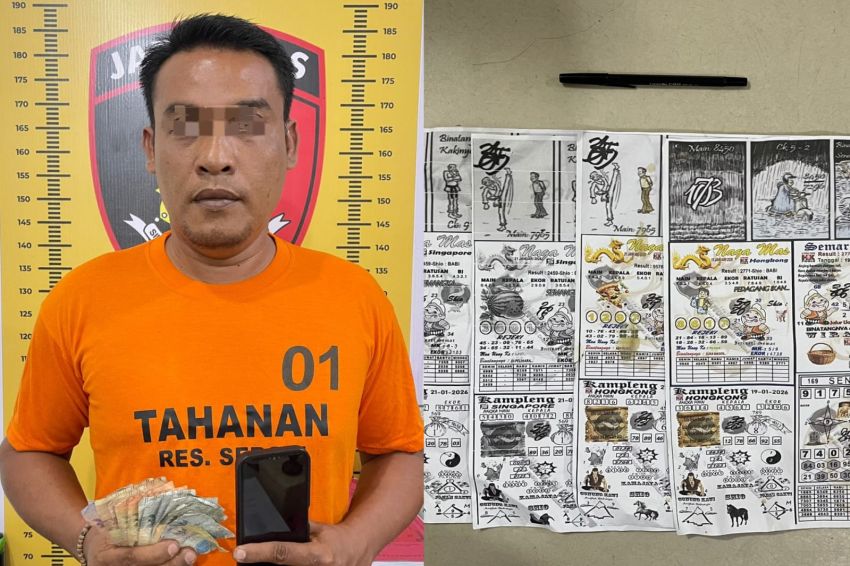 Tim Opsnal Sat Reskrim Polres Sergai Bongkar Judi Togel Hongkong di Warung Kopi, Satu Jurtul Diamankan