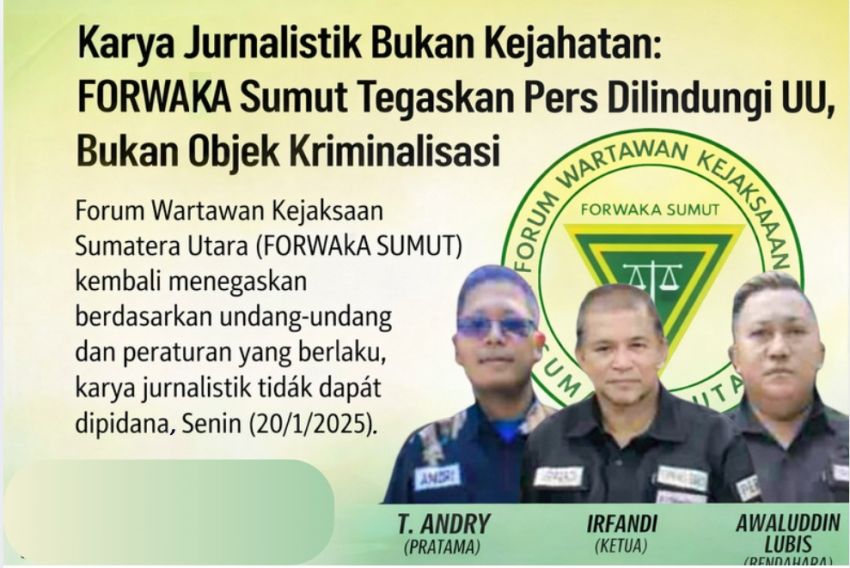 Pasca Putusan Mahkamah Konstitusi, FORWAKA Sumut Ajak Masyarakat Bersama Tolak Kriminalisasi Pers