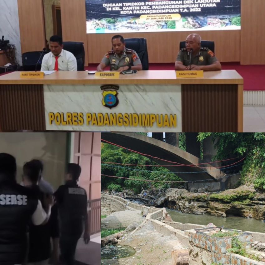 Polres Padangsidimpuan Ungkap Korupsi Proyek DEK Rp2,3 Miliar, AKBP Wira Prayatna: Tiga Orang Telah ditetapkan Tersangka