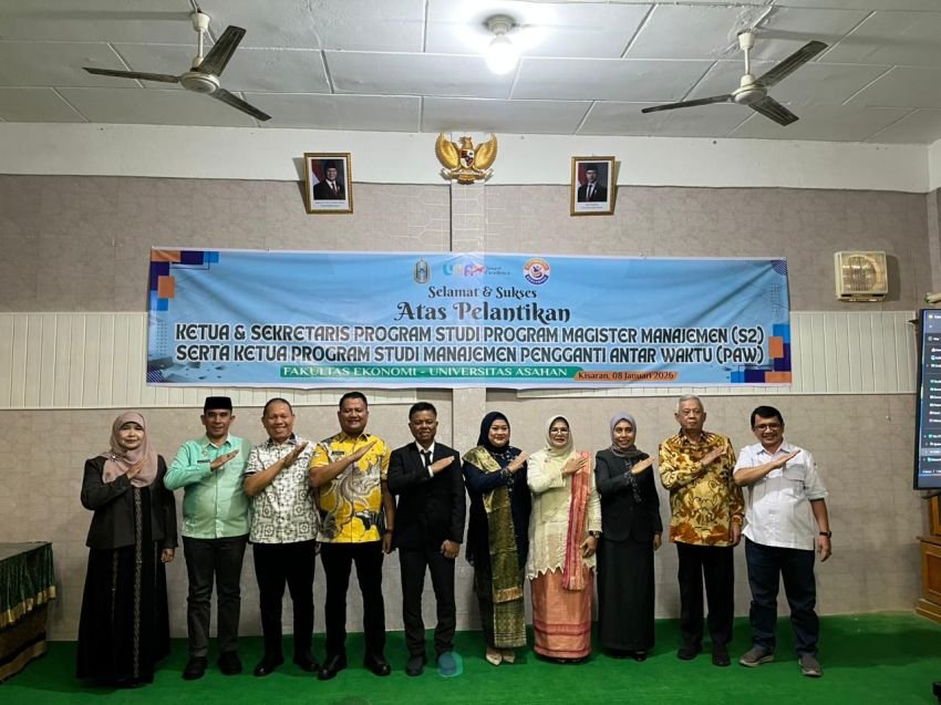 Sekda Nurmalini Marpaung Hadiri Pelantikan Pejabat Baru Program Studi Magister dan Manajemen Universitas Asahan