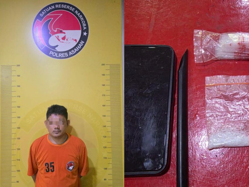 Satres Narkoba Polres Asahan Ungkap Peredaran Narkotika Jenis Sabu di Desa Gedangan