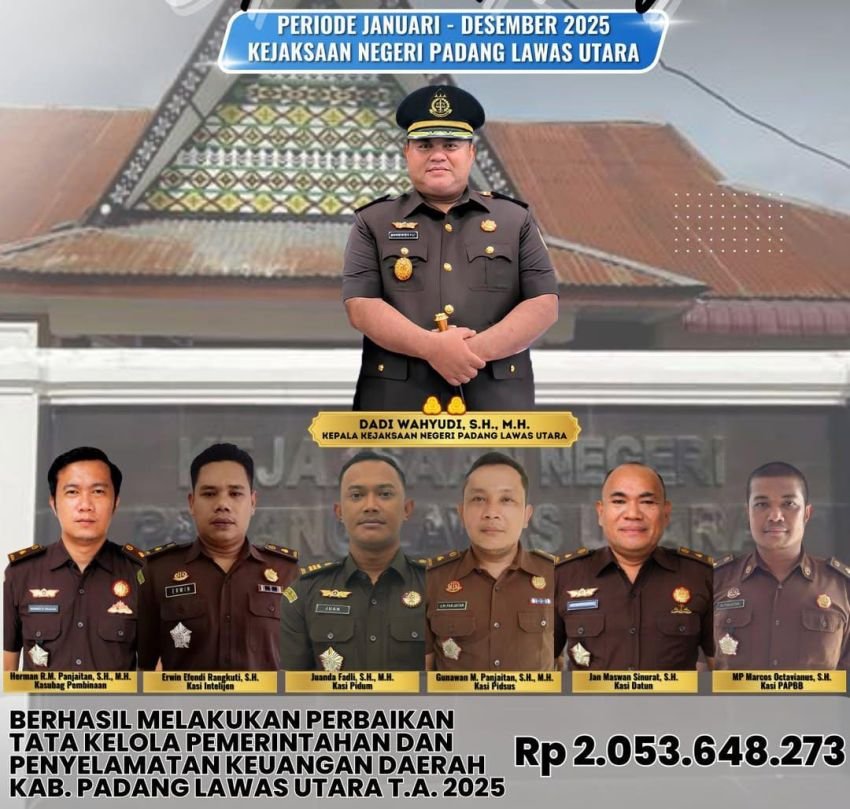 Sepanjang 2025, Kejari Padang Lawas Utara Selamatkan Rp2 Miliar Keuangan Daerah