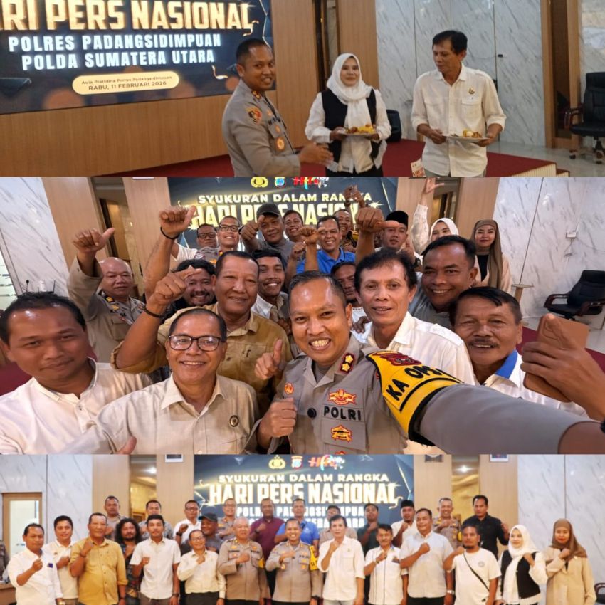 Momentum HPN ke-80 Tahun 2026, AKBP Wira Prayatna bersama Jurnalis Kompak Jaga Kamtibmas di Mako Polres Padangsidimpuan