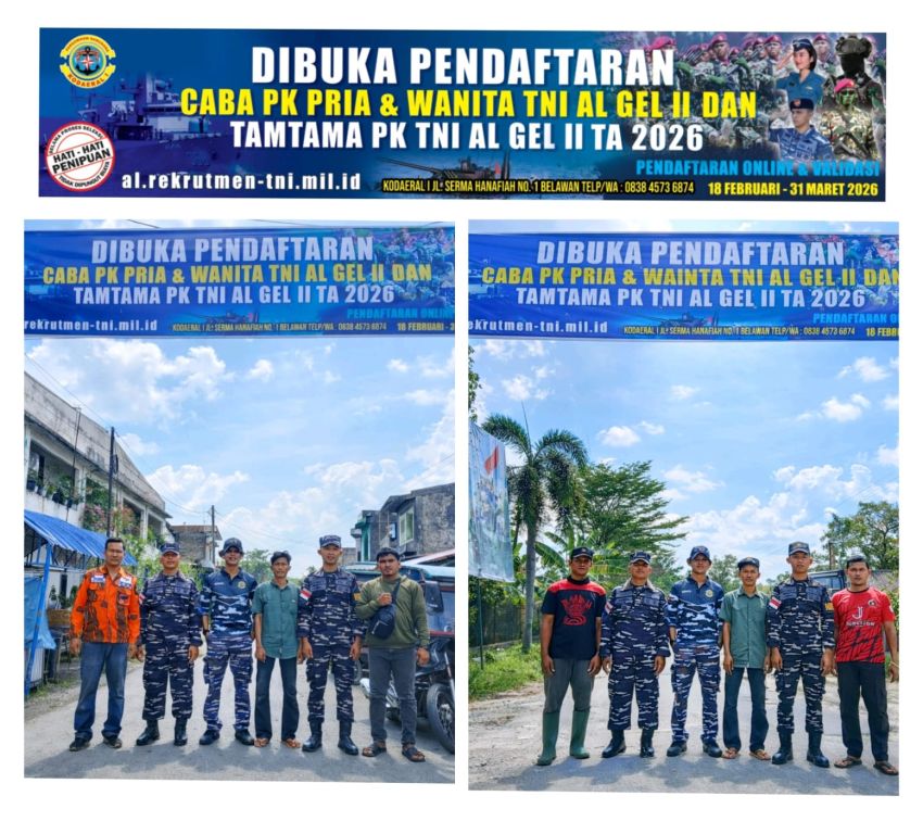 Kabar Gembira! TNI AL Buka Pendaftaran Caba dan Tamtama Gel II TA 2026, Putra-Putri Sergai Diajak Daftar