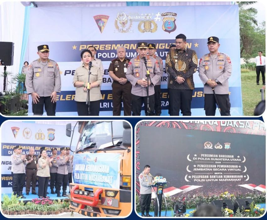 Peresmian Fasilitas Polda Sumut dan Peluncuran Bansos Polri, Kajati Harli Siregar Hadiri Kegiatan di Medan