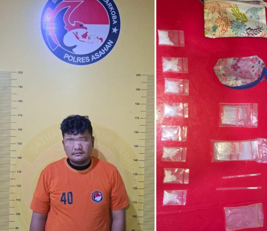 Polres Asahan Amankan Pria Diduga Miliki 9,40 Gram Sabu di Rawang Panca Arga
