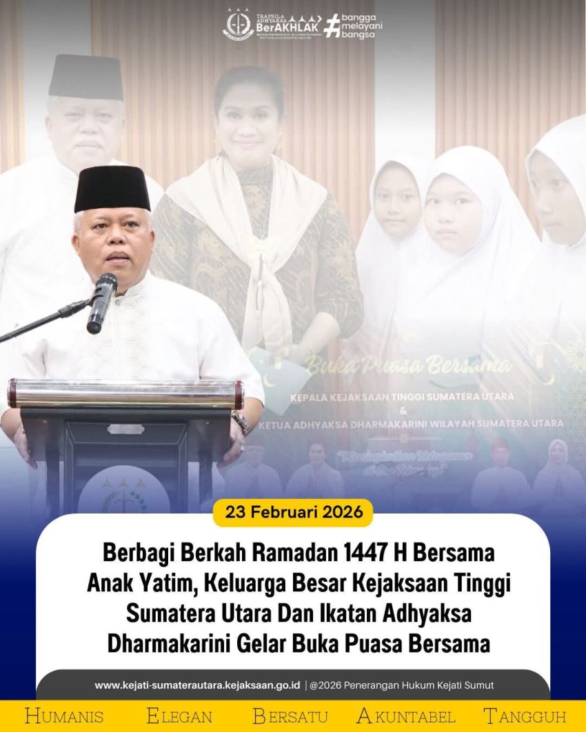 Buka Puasa Bersama Kejati Sumut dan IAD, Tekankan Ketaqwaan di Era Teknologi