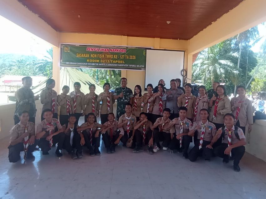 Generasi Emas Harus Bersih! Satgas TMMD ke-127 Kodim 0212/TS Suntikkan Kesadaran Anti Narkoba di Sangkunur