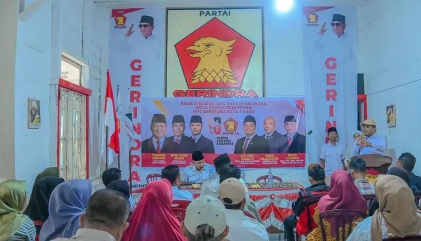 HUT ke-18 Gerindra di Padangsidimpuan, Wali Kota Letnan Dalimunthe: Kekuasaan Harus Menangkan Rakyat