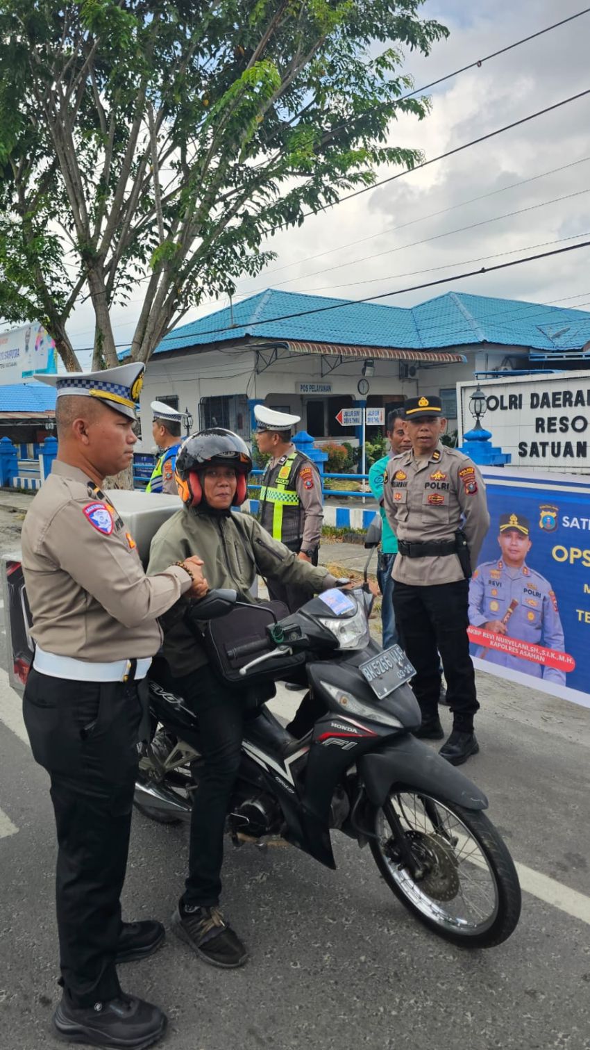 Satlantas Polres Asahan Laksanakan Ops Keselamatan Toba 2026