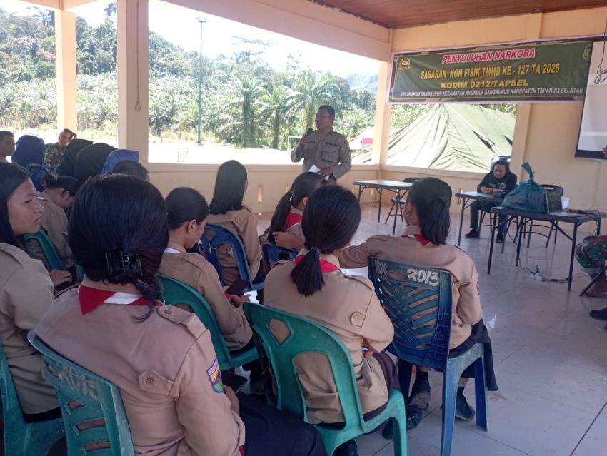 Perang Total Lawan Narkoba!&rdquo; Dansatgas TMMD ke-127 Kodim 0212/TS Tegaskan Generasi Muda Harus Diselamatkan