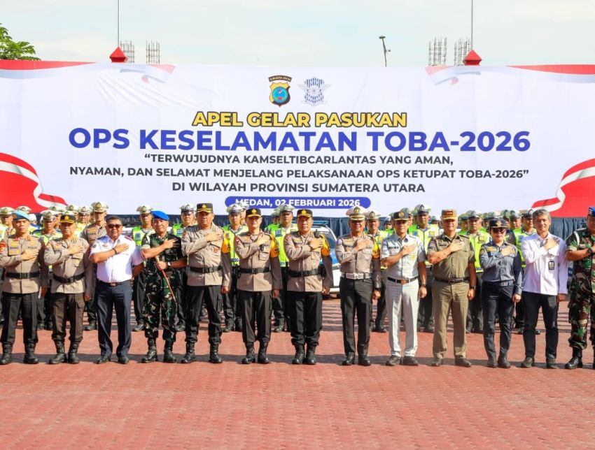 Polda Sumut Gelar Apel Operasi Keselamatan Toba 2026, Tekankan Lalu Lintas Aman dan Humanis