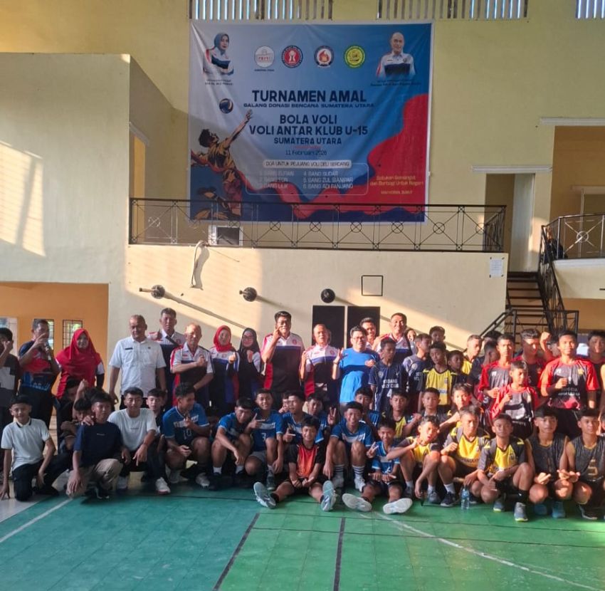 Turnamen Amal Voli U-15 Digelar di Deliserdang, MAVI Sumut dan Bapoksi Galang Donasi Bencana