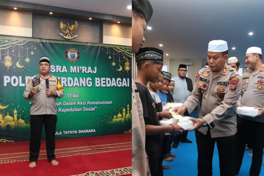 Polres Serdang Bedagai Gelar Peringatan Isra Mi&rsquo;raj, Wakapolres : Tingkatkan Ketakwaan dan Teladani Akhlak Rasulullah