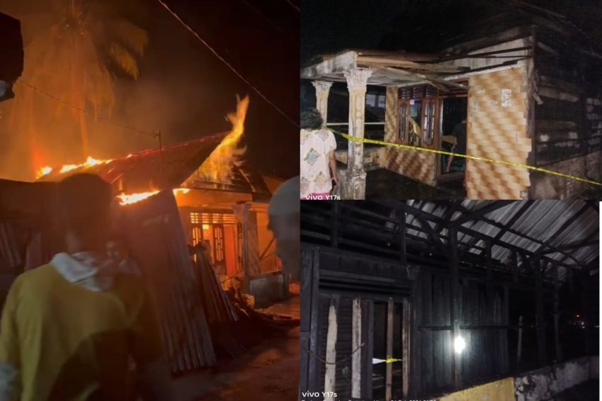 Diduga Korsleting Listrik, Satu Unit Rumah di Desa Nagur Ludes Terbakar Saat Warga Sedang Salat Tarawih