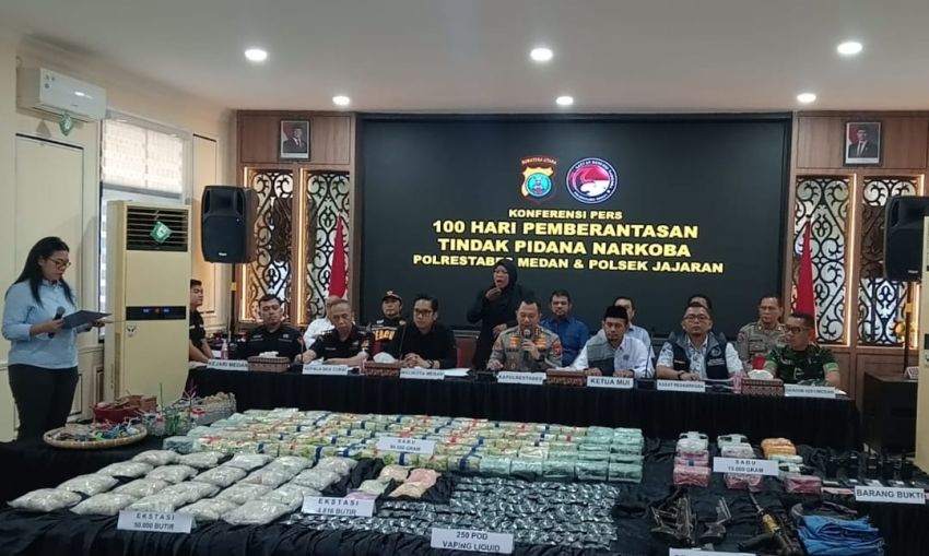 Sindikat Narkoba Jaringan Internasional Ditangkap di Tanjung Balai-Asahan