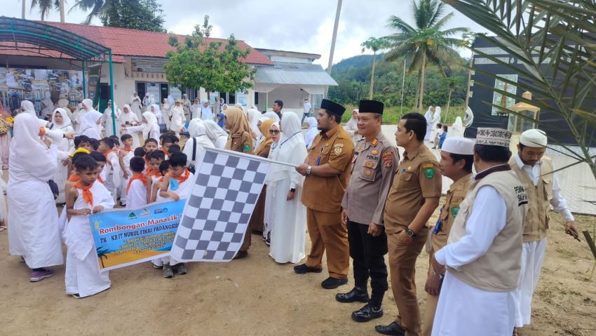 Polres Padangsidimpuan Dukung Peragaan Manasik Haji Cilik Siswa TK Kota